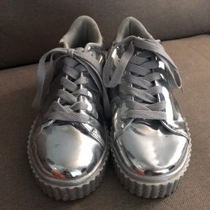Metallic Platform Sneaker